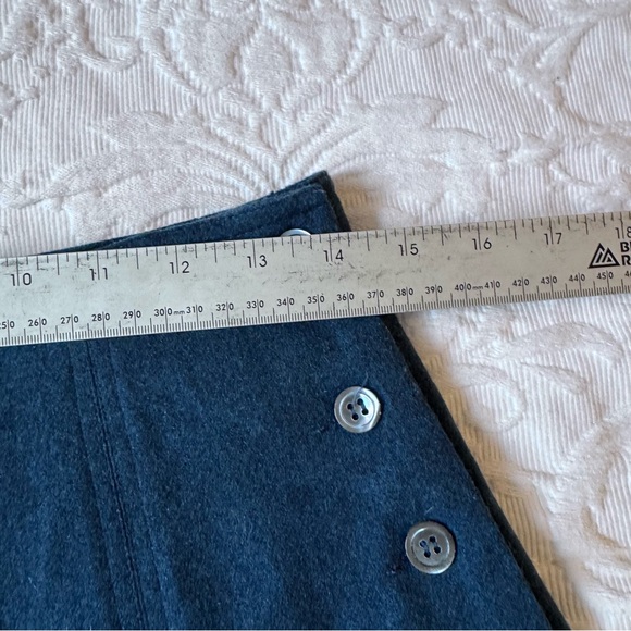 Vintage Liz Claiborne Wool blend ALine Elegant Teal Women's Skirt - Picture 6 of 8